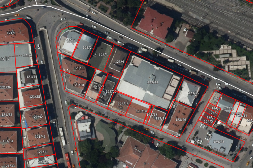 88215 NOLU PARSELASYON PLANI - ATATÜRK MAH. 123 ADA