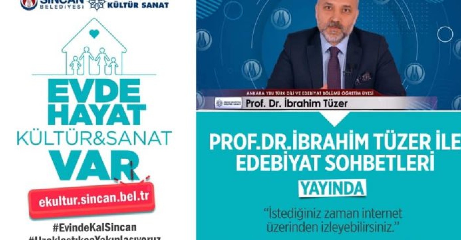 “Edebiyat Sohbetleri-3” programımız Prof.Dr.İbrahim Tüzer’in anlatımıyla dijital platformda sizlerle.