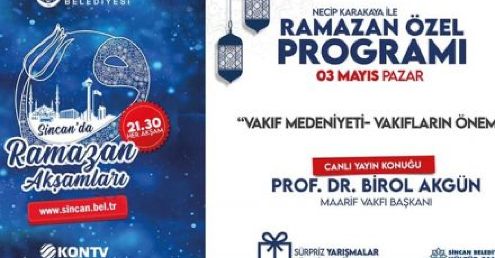 “Vakıf Medeniyeti-Vakıfların Önemi” nin konuşulacağı canlı yayınımızı KON TV ve sincan.bel.tr ‘den izleyebilirsiniz.