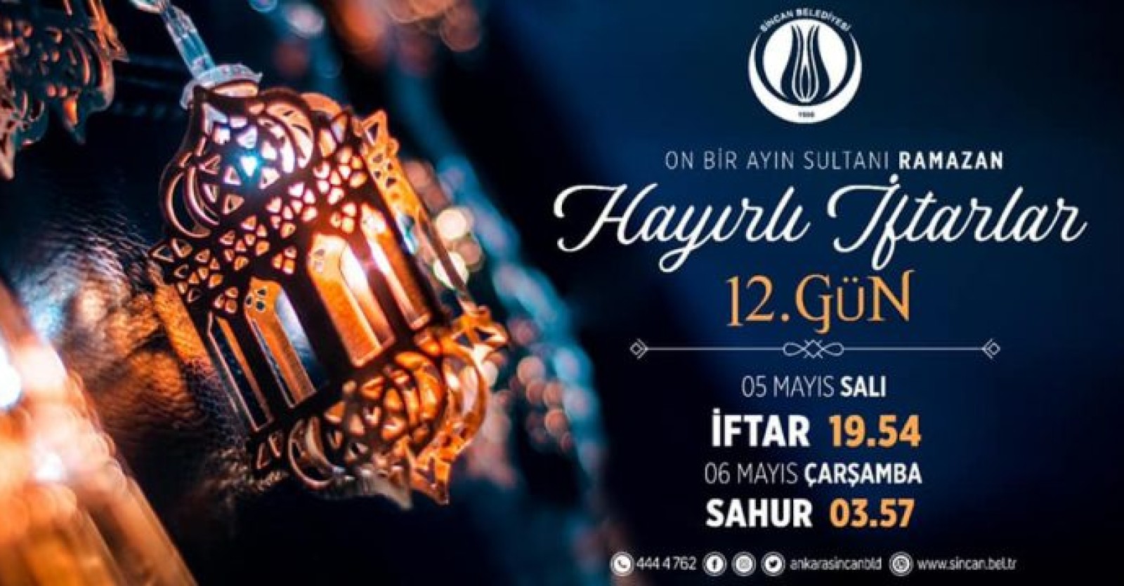 Sincan İçin #İftar ve #Sahur Vakitleri
