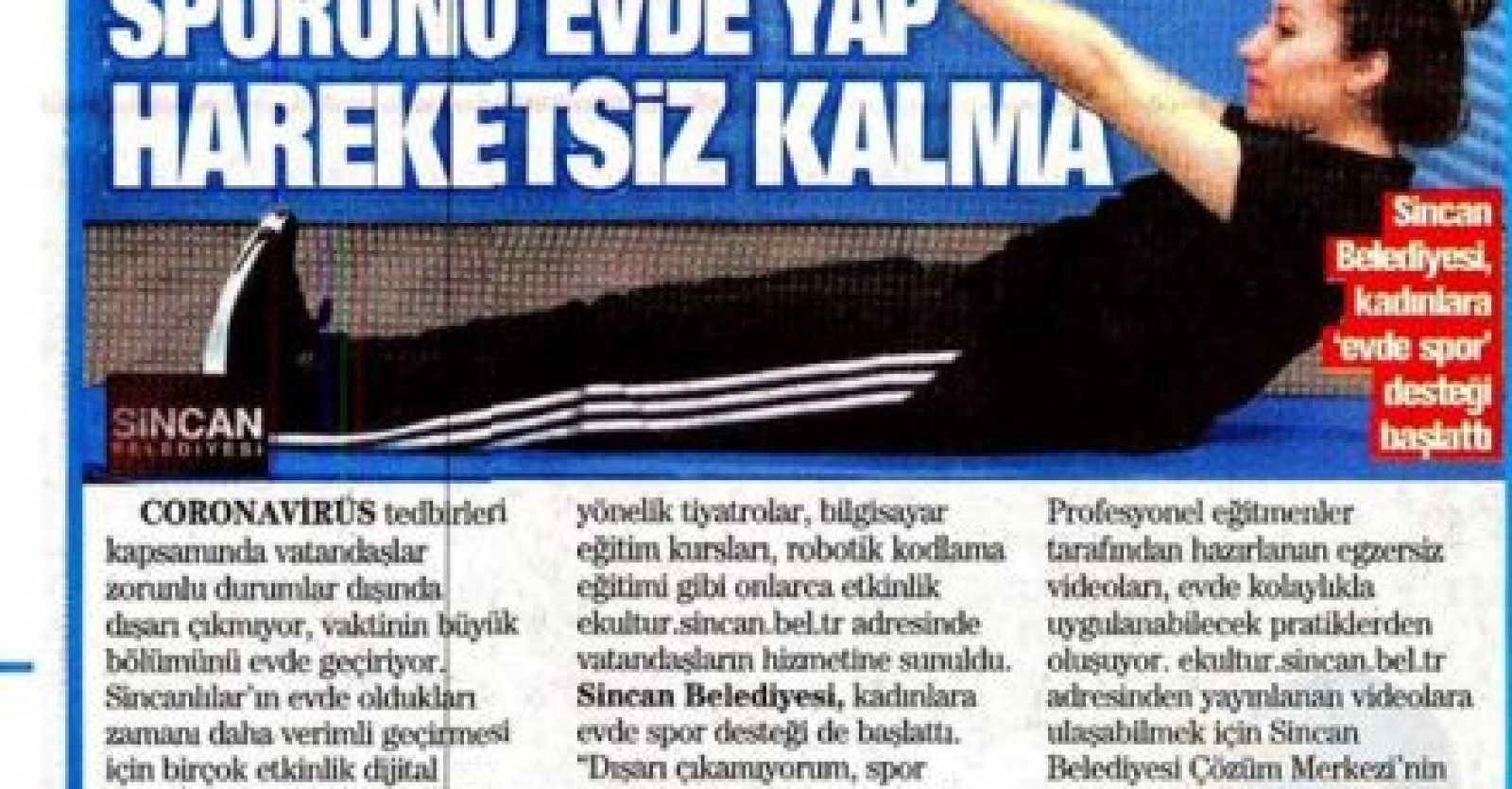 Koronavirüse karşı aldığımız önlemler ve bu süreçte vatandaşlarımız için hazırladığımız etkinlikler Takvim gazetesinde yer aldı.