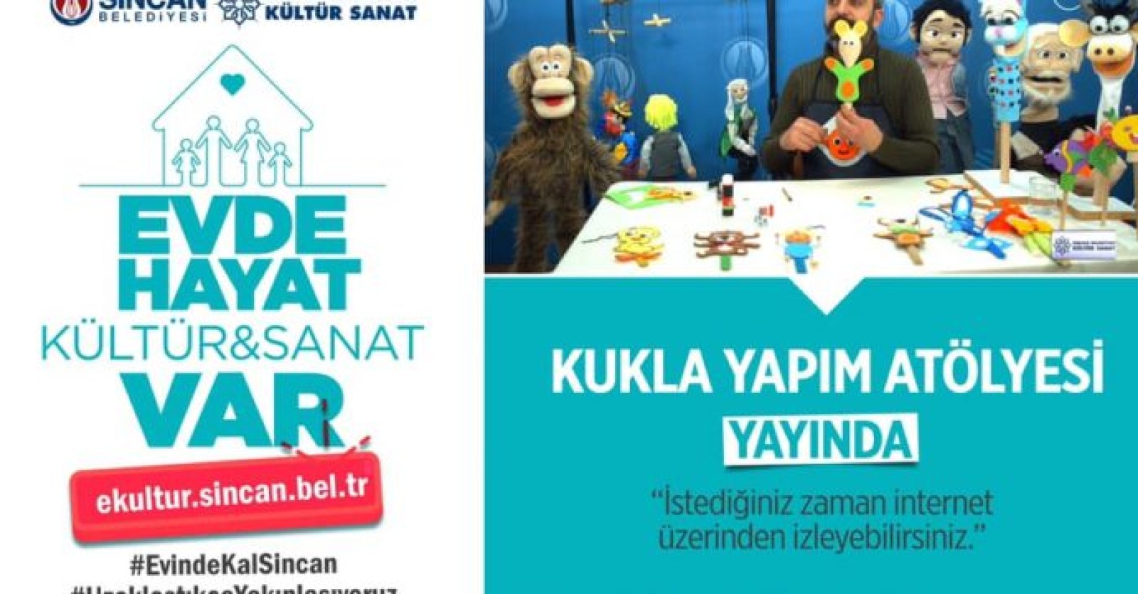 Çocuklarımızın evde iyi vakit geçirmesini sağlamak için dijital platformda birbirinden farklı etkinlikler hazırlıyoruz.