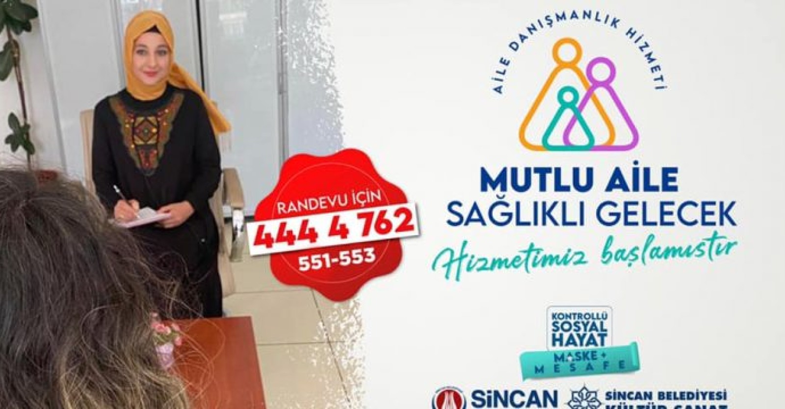 “Mutlu Aile Sağlıklı Gelecek” ilkesiyle yola çıktığımız ve büyük ilgiyle karşıladığınız, Aile Danışmanlık Hizmetimizle yeniden sizlerleyiz.