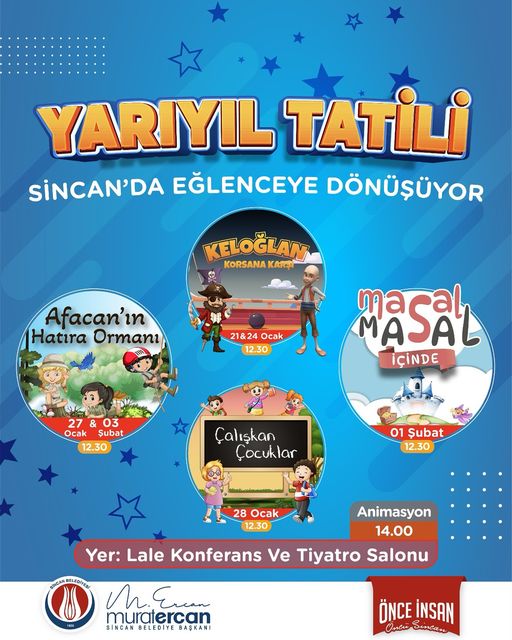 Sincan’da yarıyıl tatili sürprizleri bitmez! 🎉