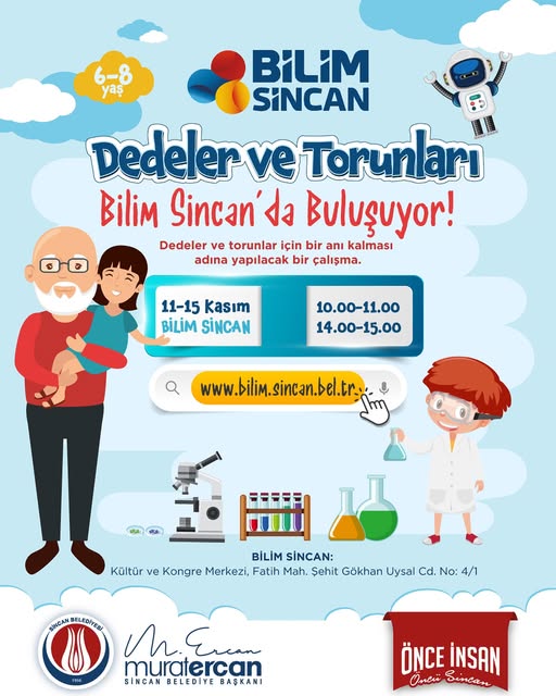 Dede ve torun birlikte Bilim Sincan’da keşifte!